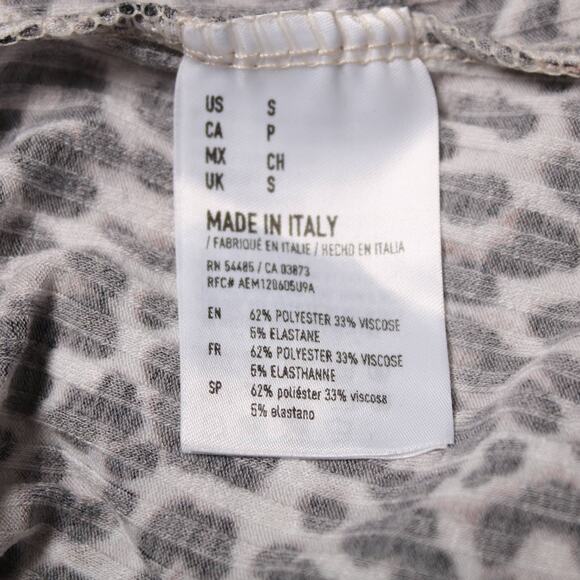 American Eagle Leopard Halter Dress Open Back Stretch Knit Y2K Mini Dress Size S - Picture 8 of 11